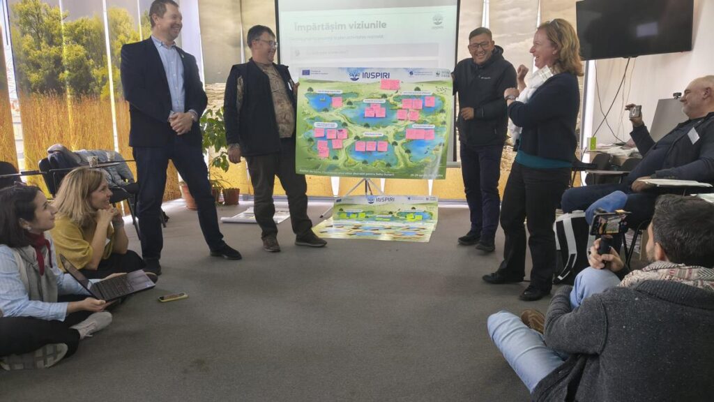 Team presenting to the crowd